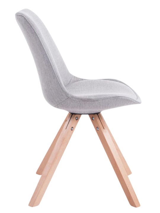 Juego de 4 sillas de visita tela Toulouse Square Natura, gris