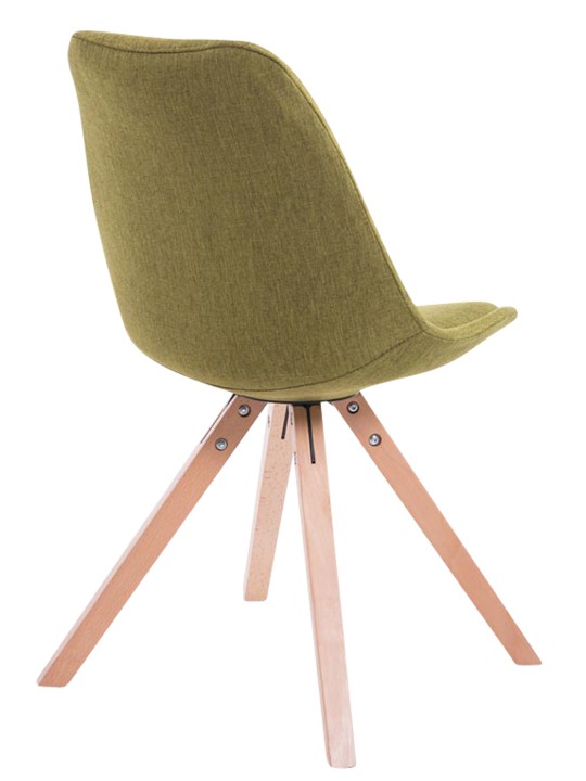 Juego de 4 sillas de visita tela Toulouse Square Natura, verde