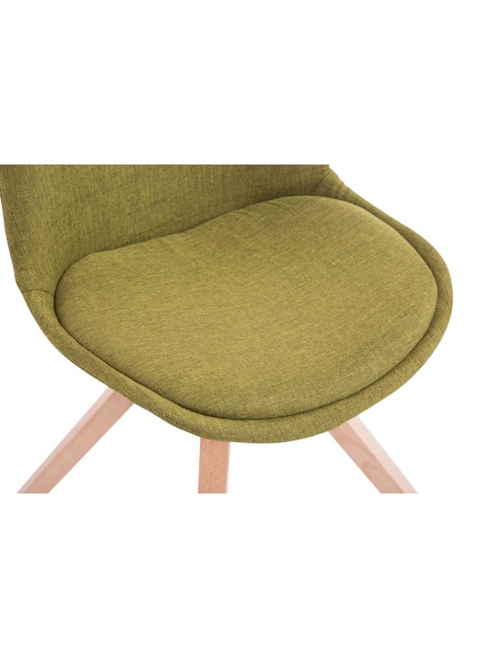 Juego de 4 sillas de visita tela Toulouse Square Natura, verde