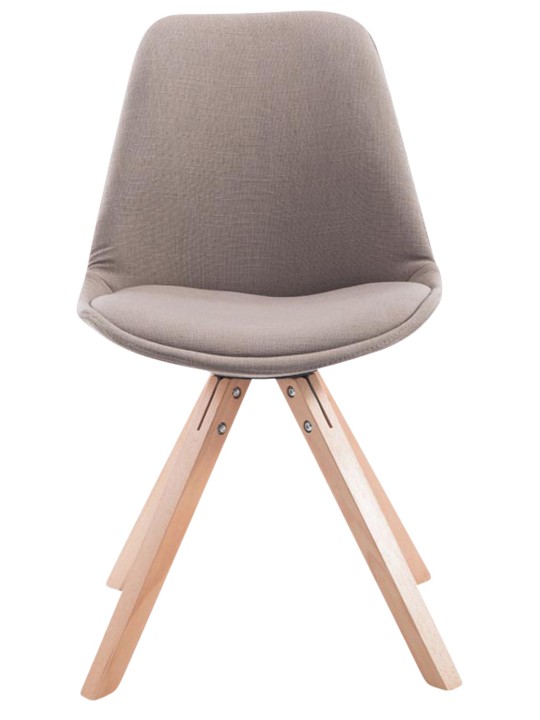 Juego de 4 sillas de visita tela Toulouse Square Natura, taupe