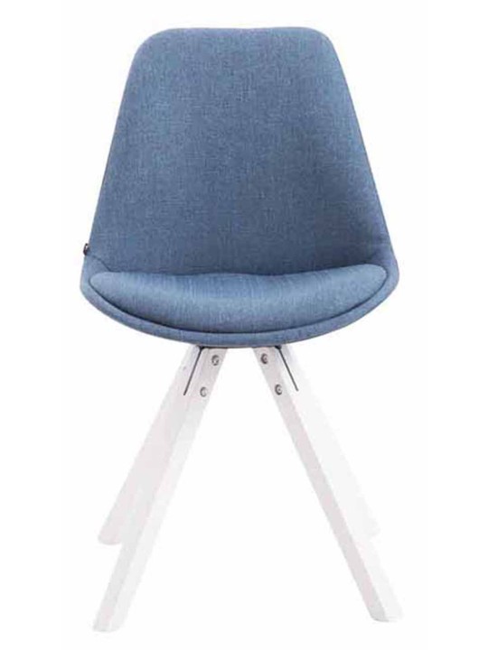 Juego de 4 sillas de visita tela Toulouse Square, azul