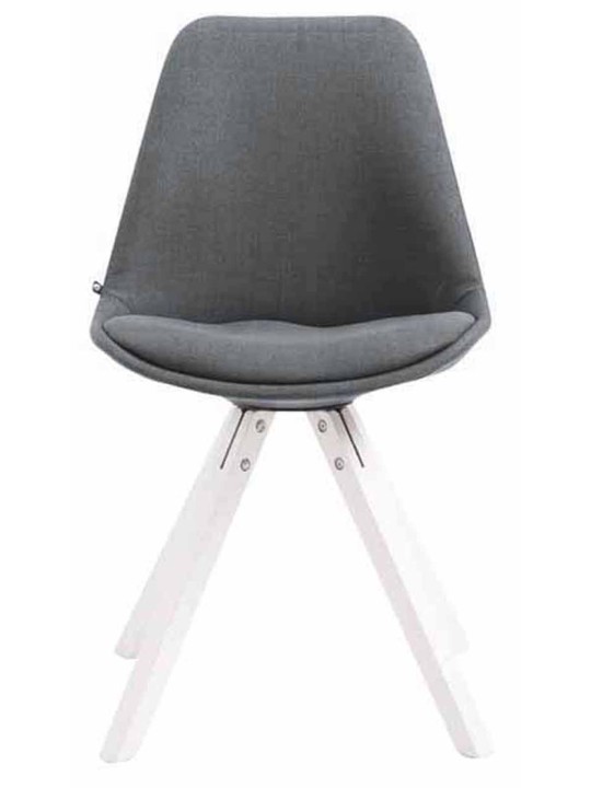 Juego de 4 sillas de visita tela Toulouse Square, gris oscuro