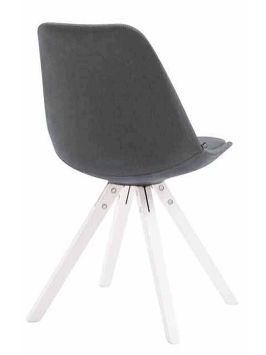 Juego de 4 sillas de visita tela Toulouse Square, gris oscuro