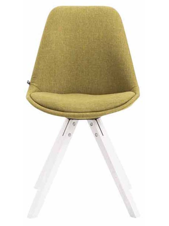 Juego de 4 sillas de visita tela Toulouse Square, verde