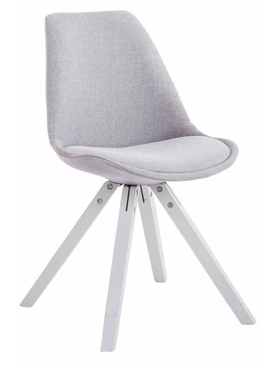Juego de 4 sillas de visita tela Toulouse Square, gris
