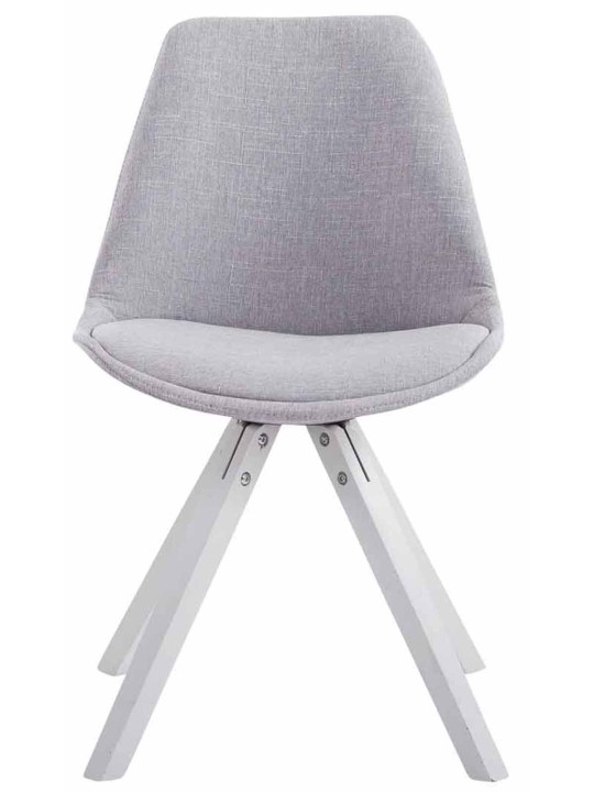 Juego de 4 sillas de visita tela Toulouse Square, gris