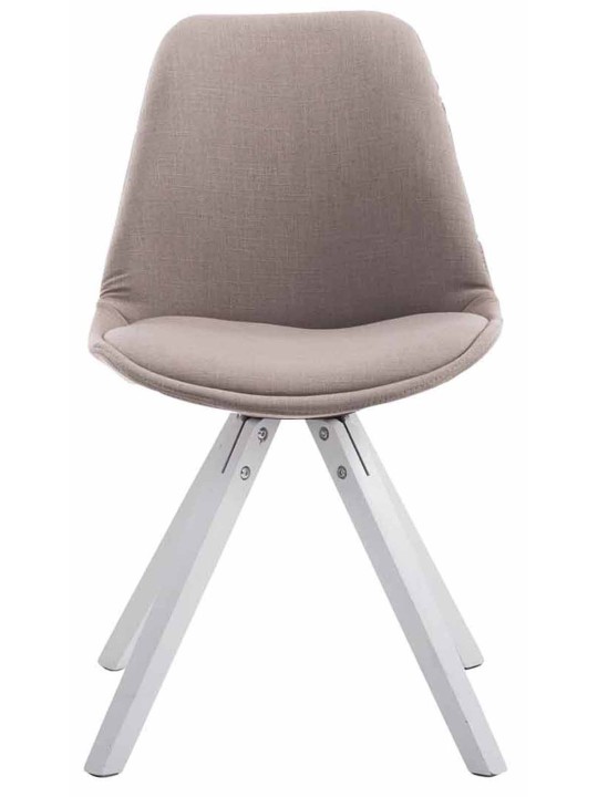 Juego de 4 sillas de visita tela Toulouse Square, taupe