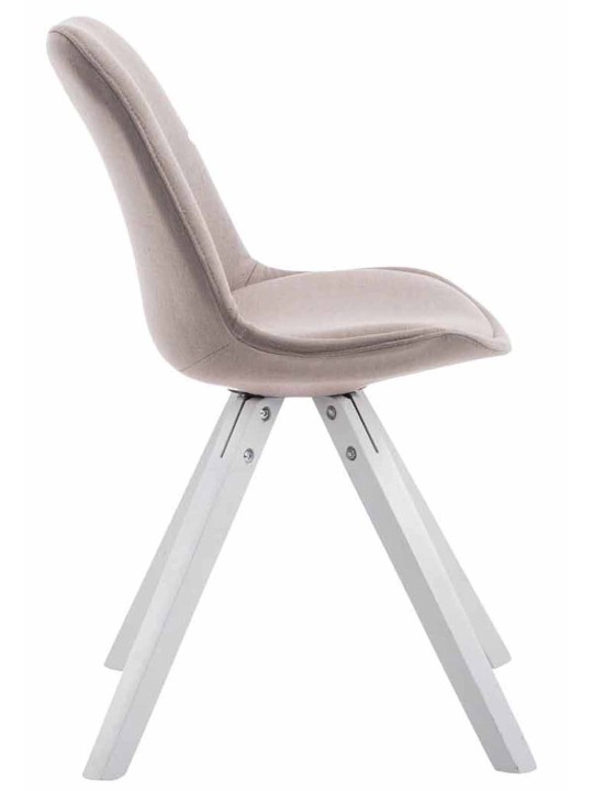 Juego de 4 sillas de visita tela Toulouse Square, taupe