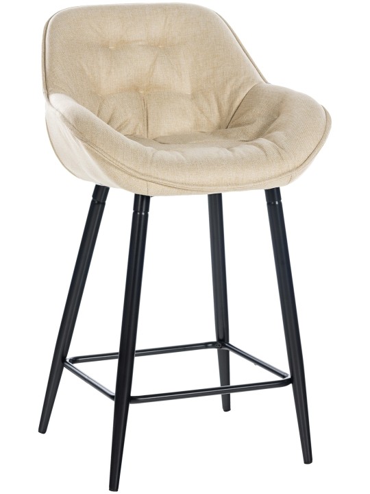 Taburete de bar Gibson tela, crema