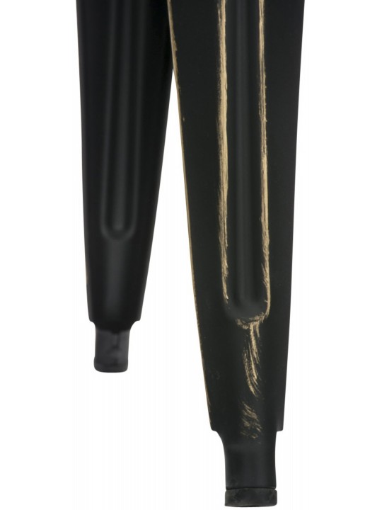 Juego de 4 taburetes Armin, negro-oro