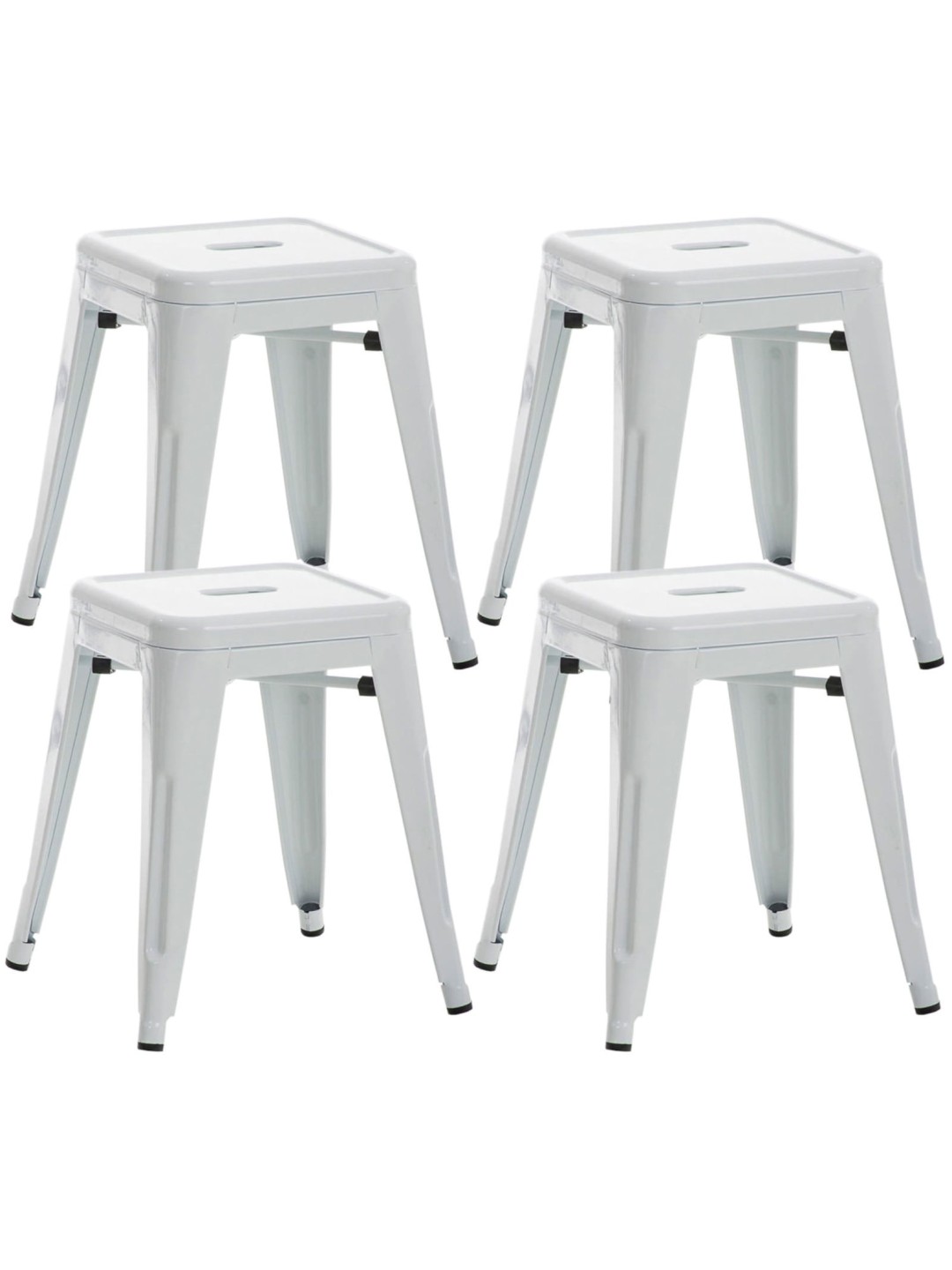 Juego de 4 taburetes Armin, blanco