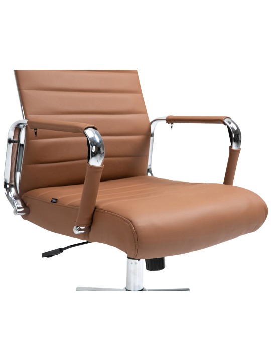 Silla de oficina Columbus cuero auténtico, marrón claro Silla de oficina Columbus cuero auténtico, marrón claro