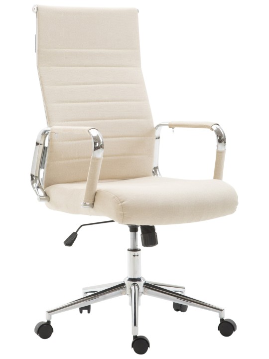 Silla de oficina Columbus tela, crema