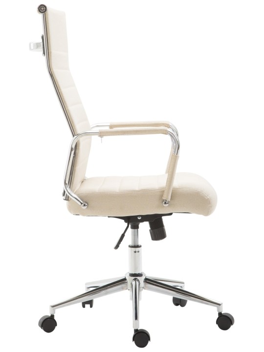Silla de oficina Columbus tela, crema
