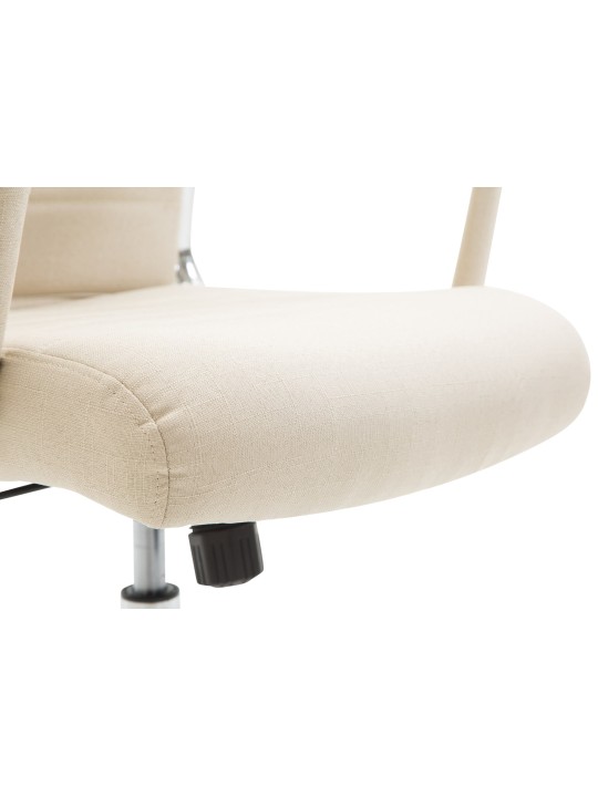 Silla de oficina Columbus tela, crema
