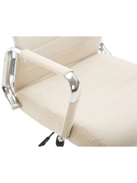 Silla de oficina Columbus tela, crema