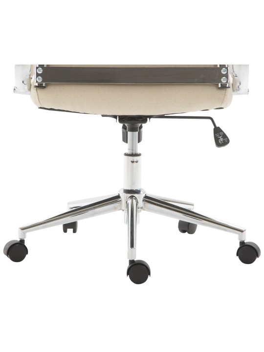 Silla de oficina Columbus tela, crema