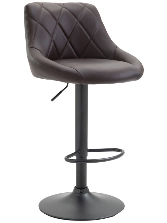 Taburete de bar Lazio de piel sintética, marrón Taburete de bar Lazio de piel sintética, marrón