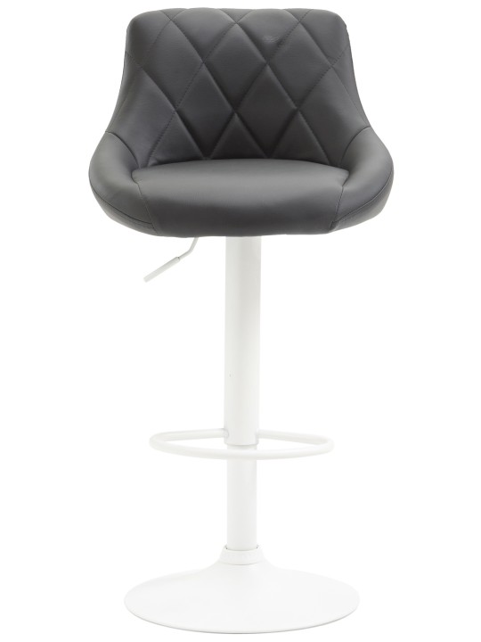 Taburete de bar Lazio piel sintética, gris