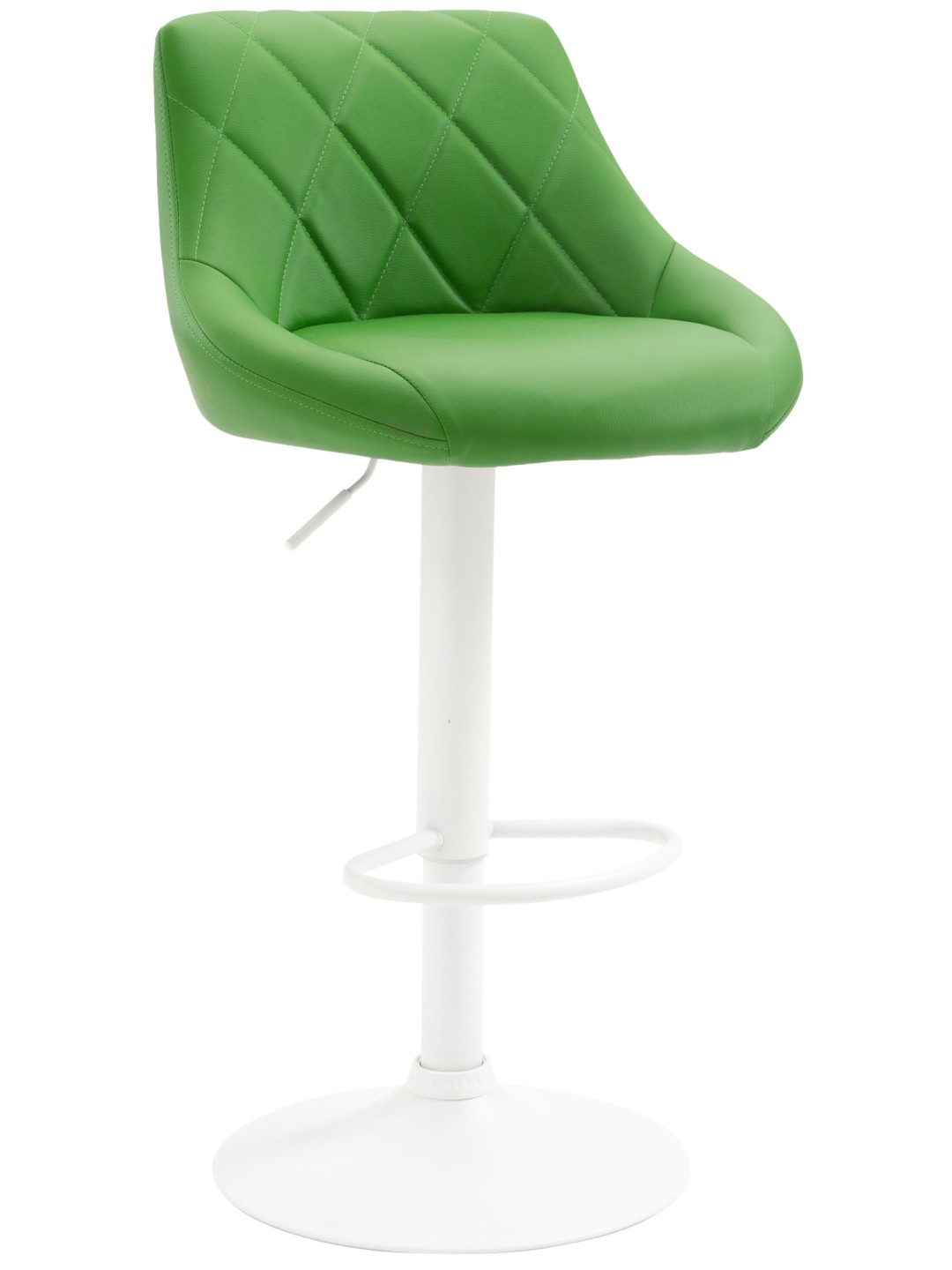 Taburete de bar Lazio de piel sintética, verde