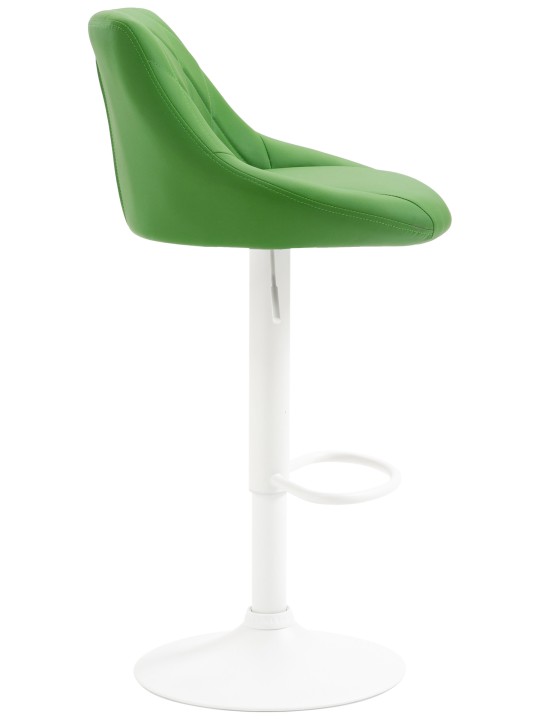 Taburete de bar Lazio de piel sintética, verde