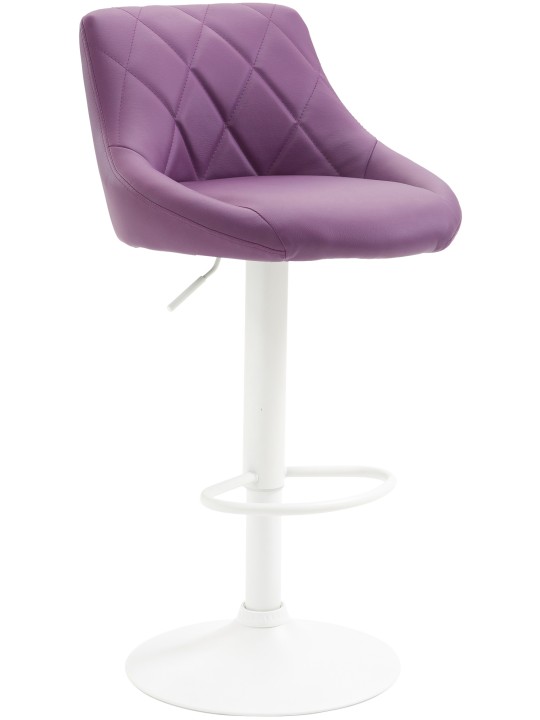 Taburete de bar Lazio piel sintética, lila
