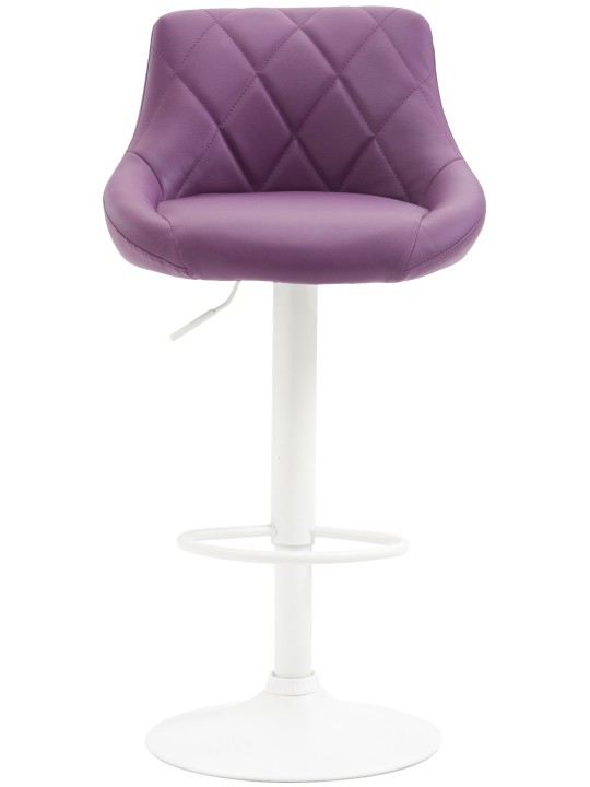 Taburete de bar Lazio piel sintética, lila