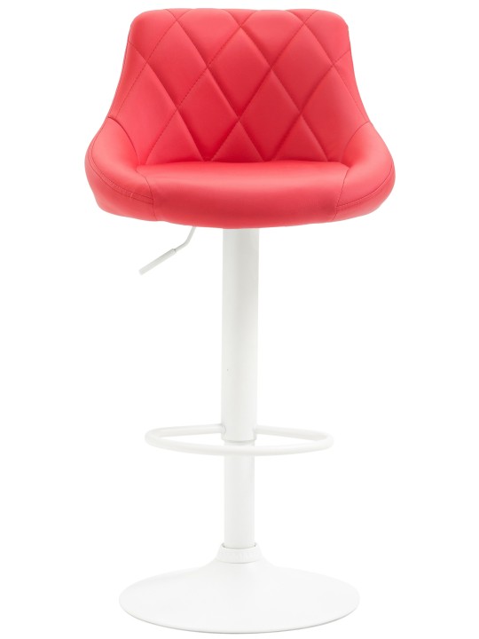 Taburete de bar Lazio piel sintética, rojo