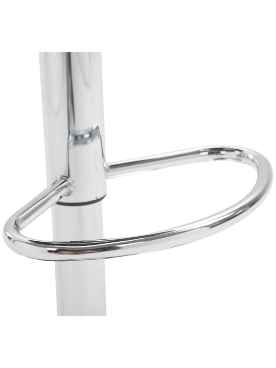 Taburete de bar Lazio piel sintética cromado, negro