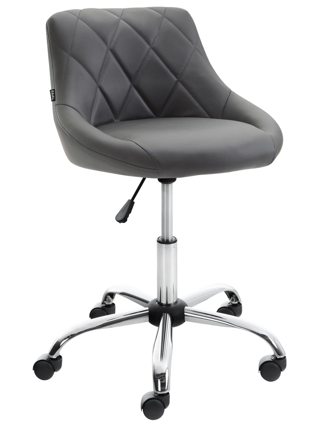 Taburete de trabajo Lazio piel sintética, gris