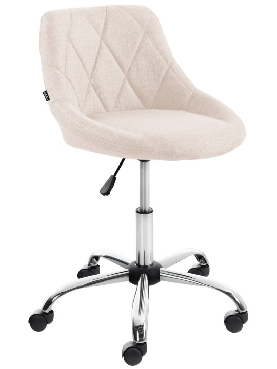 Taburete de trabajo tela Lazio, crema