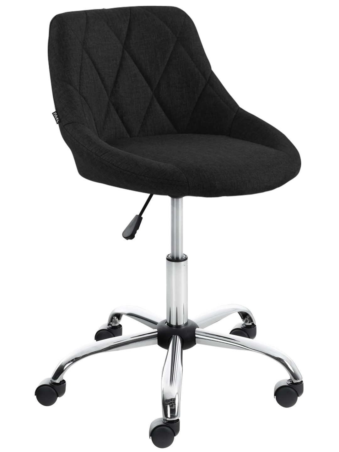 Taburete de trabajo tela Lazio, negro