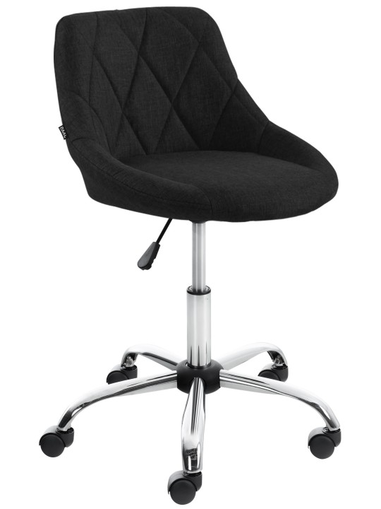 Taburete de trabajo tela Lazio, negro Taburete de trabajo tela Lazio, negro