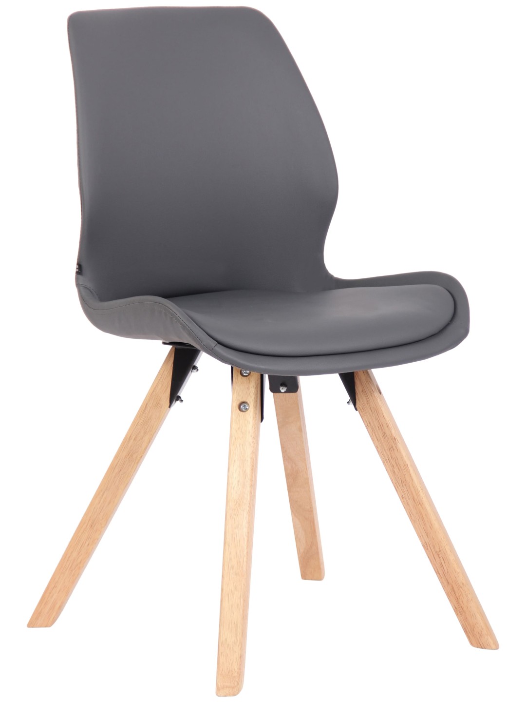 Silla Luna símil piel, gris