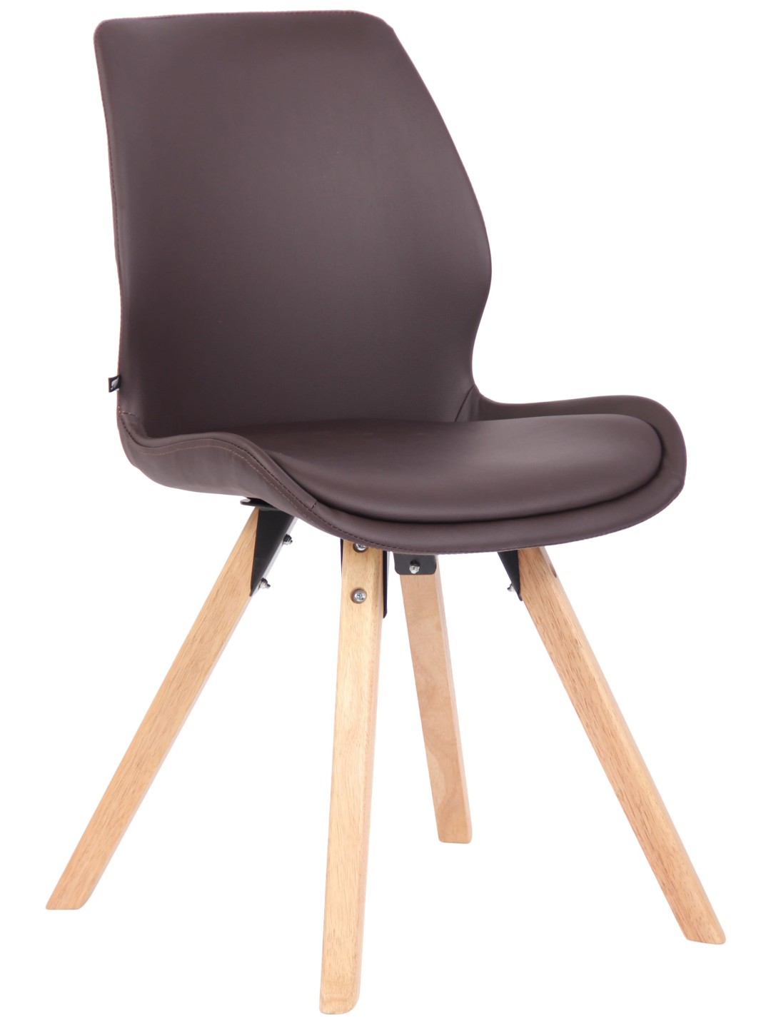 Silla Luna símil piel, marrón