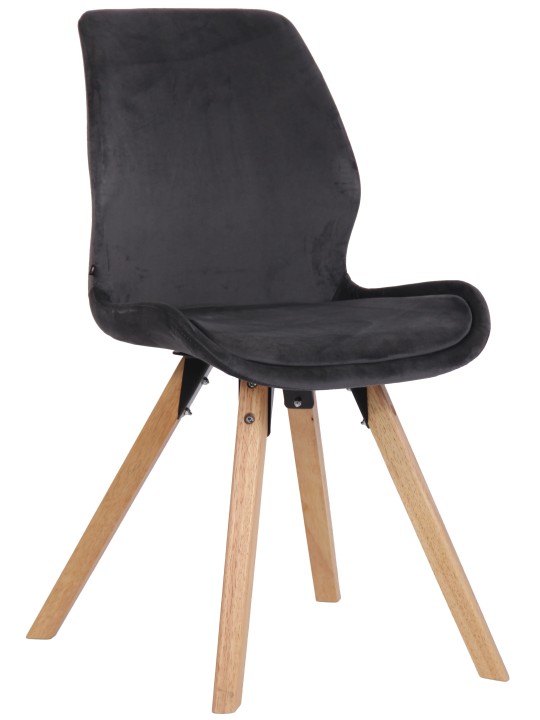 Silla Luna Terciopelo, gris oscuro Silla Luna Terciopelo, gris oscuro