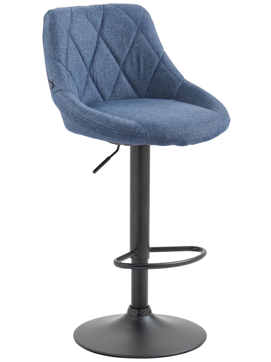 Taburete de bar Lazio tela, azul