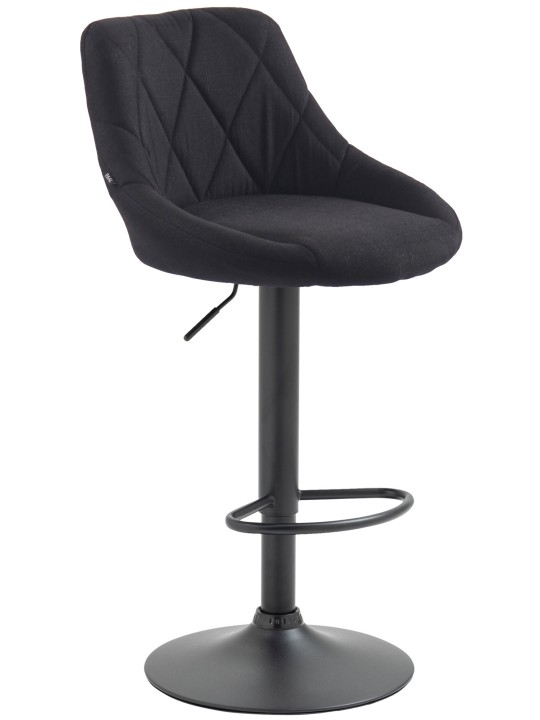 Taburete de bar Lazio tela, negro