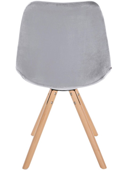 Silla Sofia Terciopelo Redonda, gris claro Silla Sofia Terciopelo Redonda, gris claro