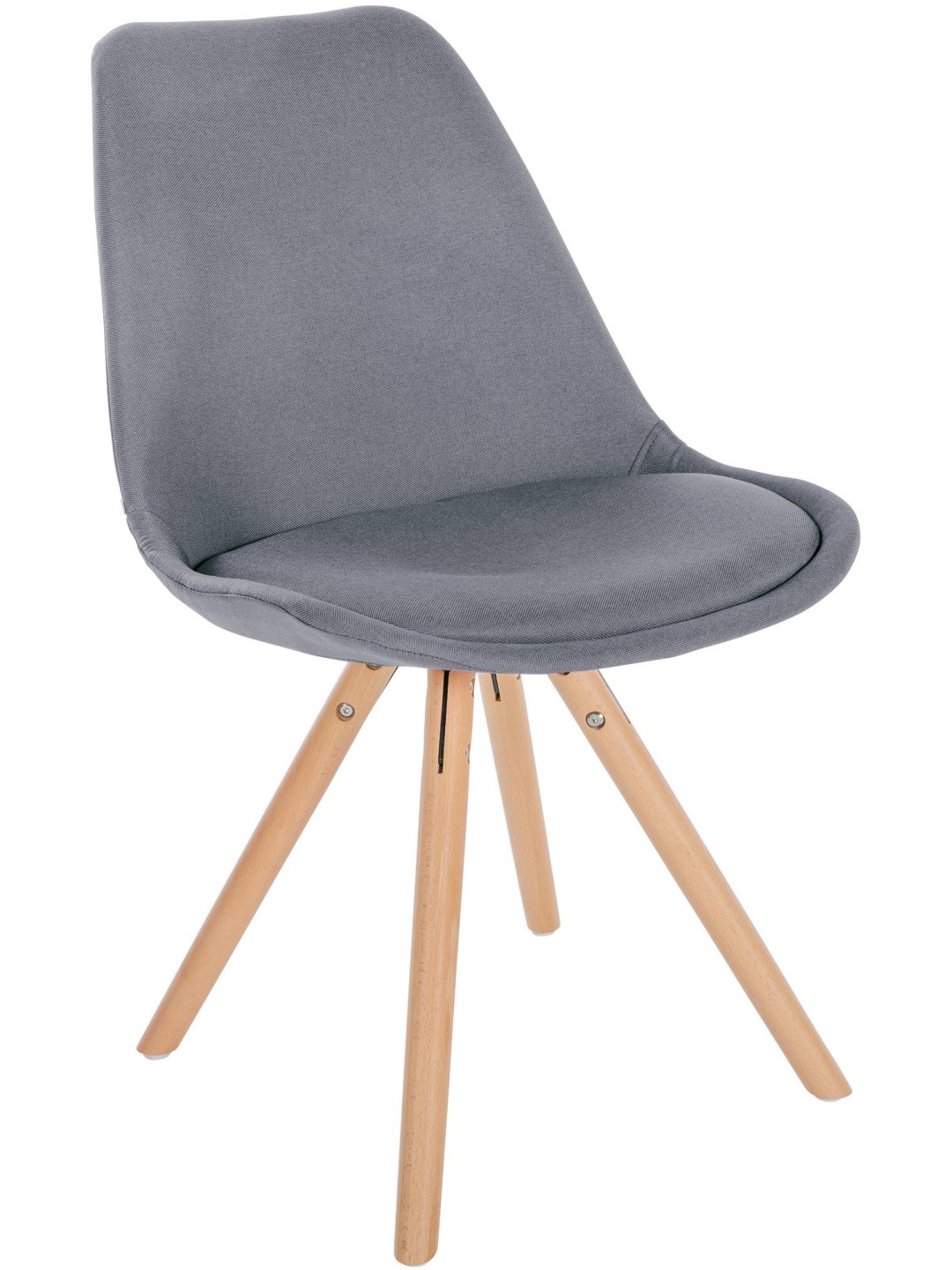 Silla Sofia Tela Redonda, gris claro