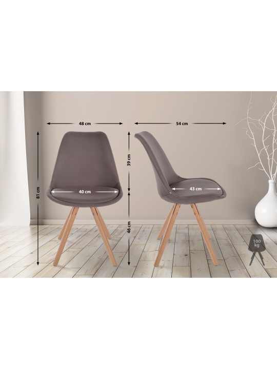 Silla Sofia Tela Redonda, taupe Silla Sofia Tela Redonda, taupe