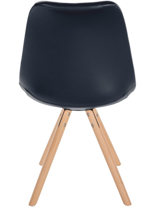 Silla Sofia Redonda Polipiel, negro Silla Sofia Redonda Polipiel, negro