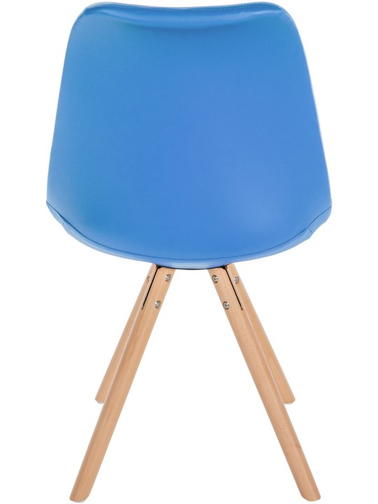 Silla Sofia Redonda Polipiel, azul claro Silla Sofia Redonda Polipiel, azul claro