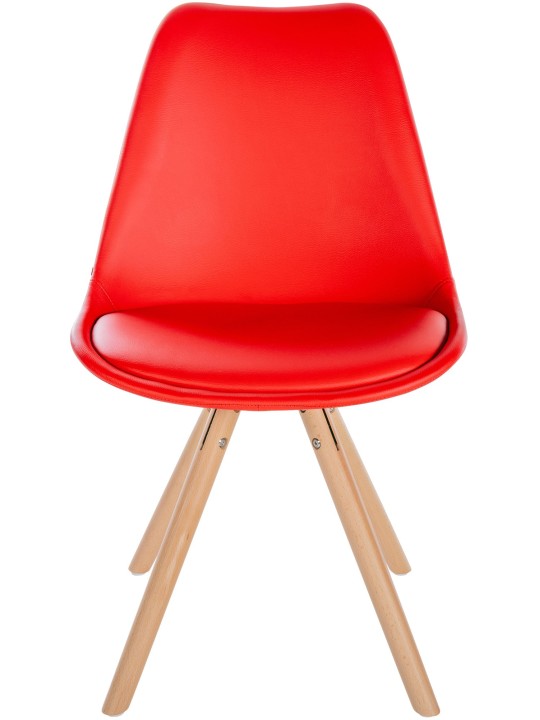 Silla Sofia Redonda Polipiel, rojo Silla Sofia Redonda Polipiel, rojo