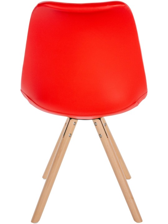 Silla Sofia Redonda Polipiel, rojo Silla Sofia Redonda Polipiel, rojo