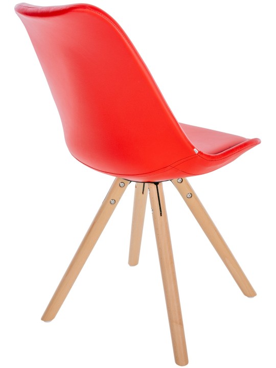 Silla Sofia Redonda Polipiel, rojo Silla Sofia Redonda Polipiel, rojo