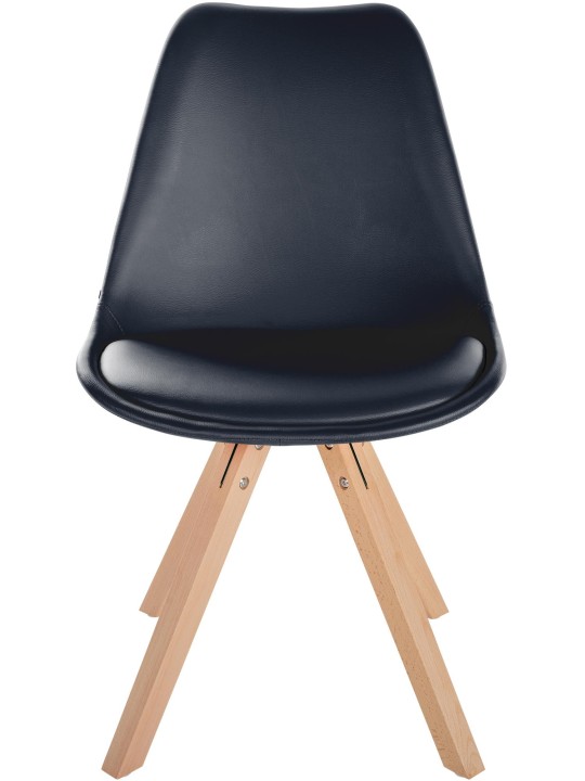 Silla Sofia polipiel Cuadrada, negro Silla Sofia polipiel Cuadrada, negro