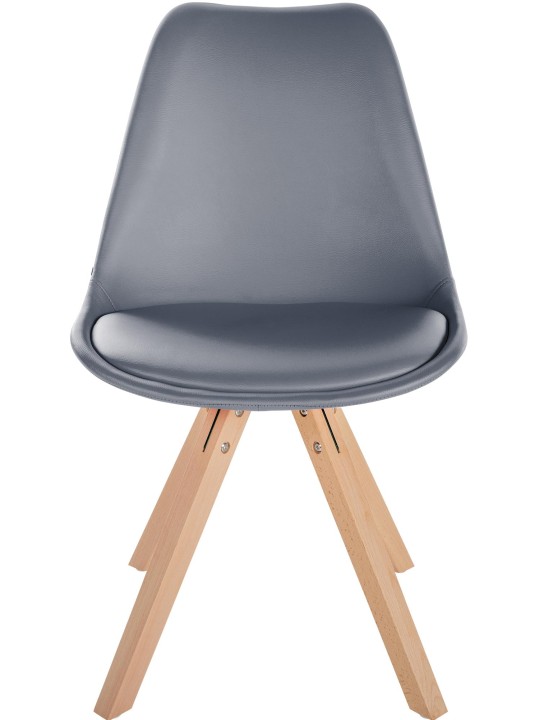 Silla Sofia polipiel Cuadrada, gris Silla Sofia polipiel Cuadrada, gris