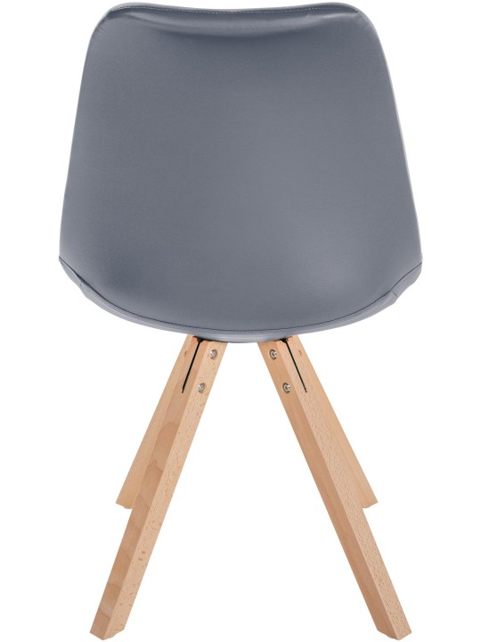 Silla Sofia polipiel Cuadrada, gris Silla Sofia polipiel Cuadrada, gris