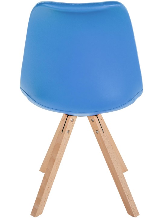 Silla Sofia polipiel Cuadrada, azul claro Silla Sofia polipiel Cuadrada, azul claro